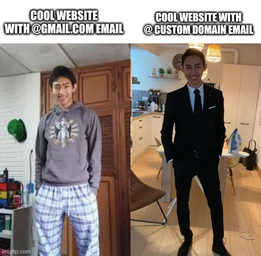 custom domain email meme