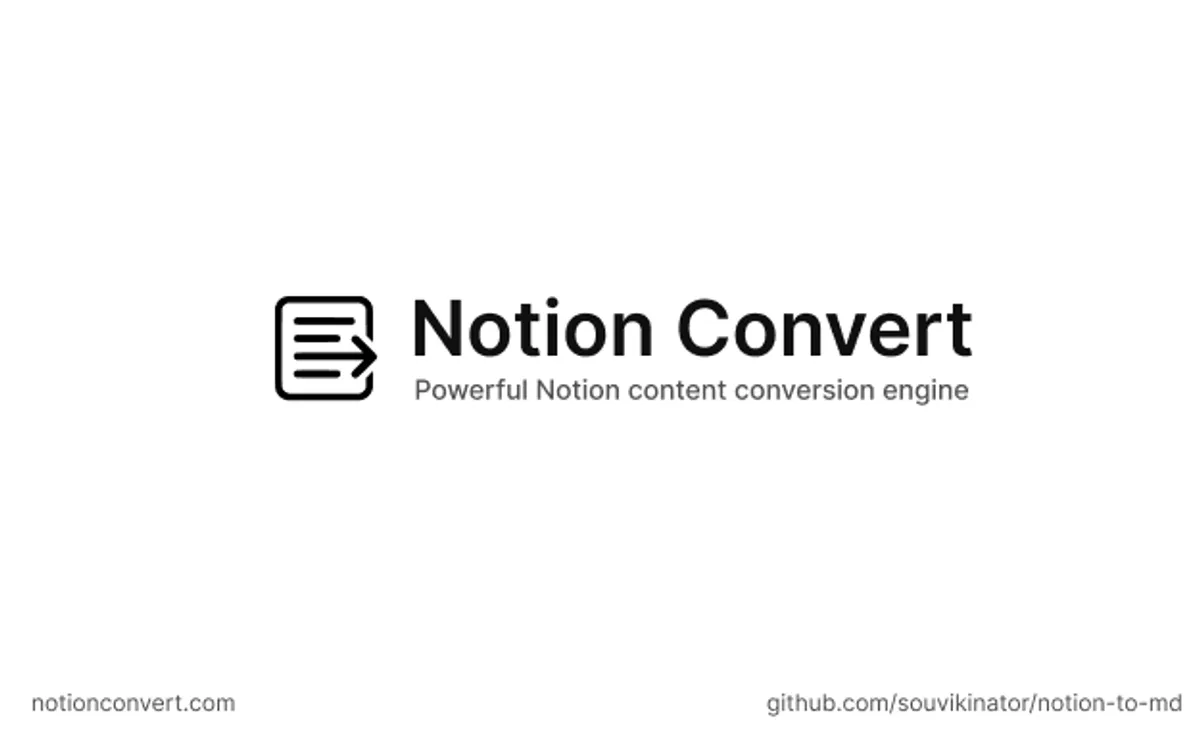 Notion Convert (notion-to-md)