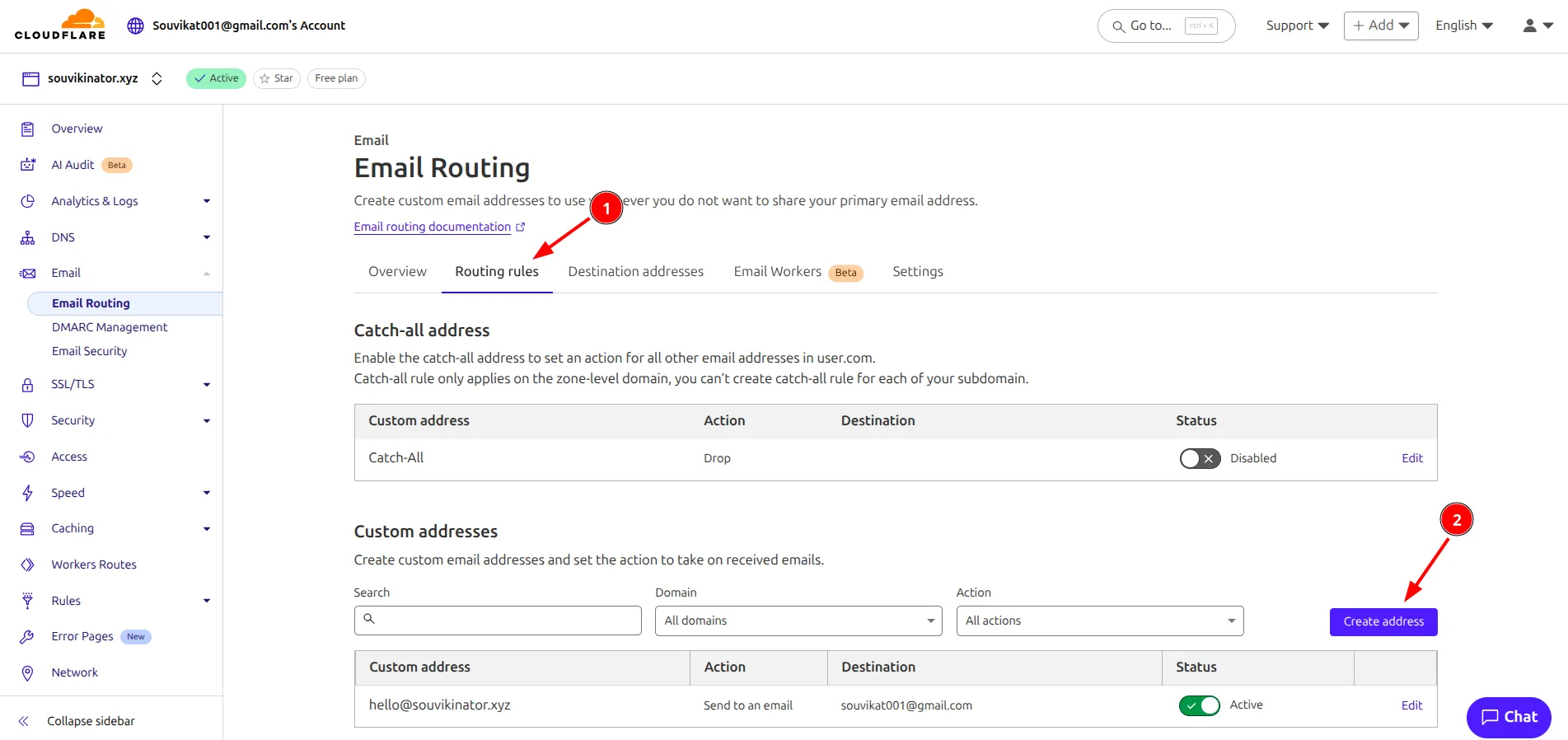email routing rules